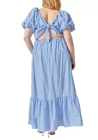 STARFISH STRIPED MIDI DRESS