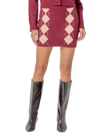 ARGYLE KNIT SKIRT