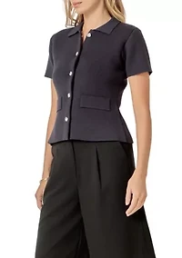 Buttoned Knit Cardigan