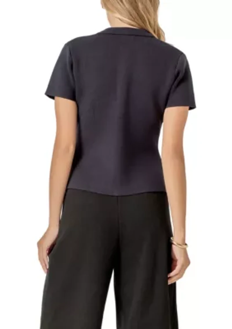 Buttoned Knit Cardigan