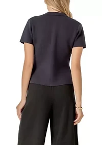 Buttoned Knit Cardigan