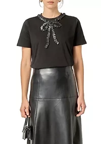 FLORAL BOW DETAIL TOP