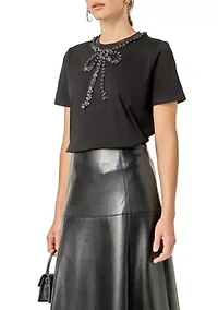 FLORAL BOW DETAIL TOP