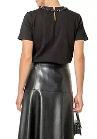 FLORAL BOW DETAIL TOP