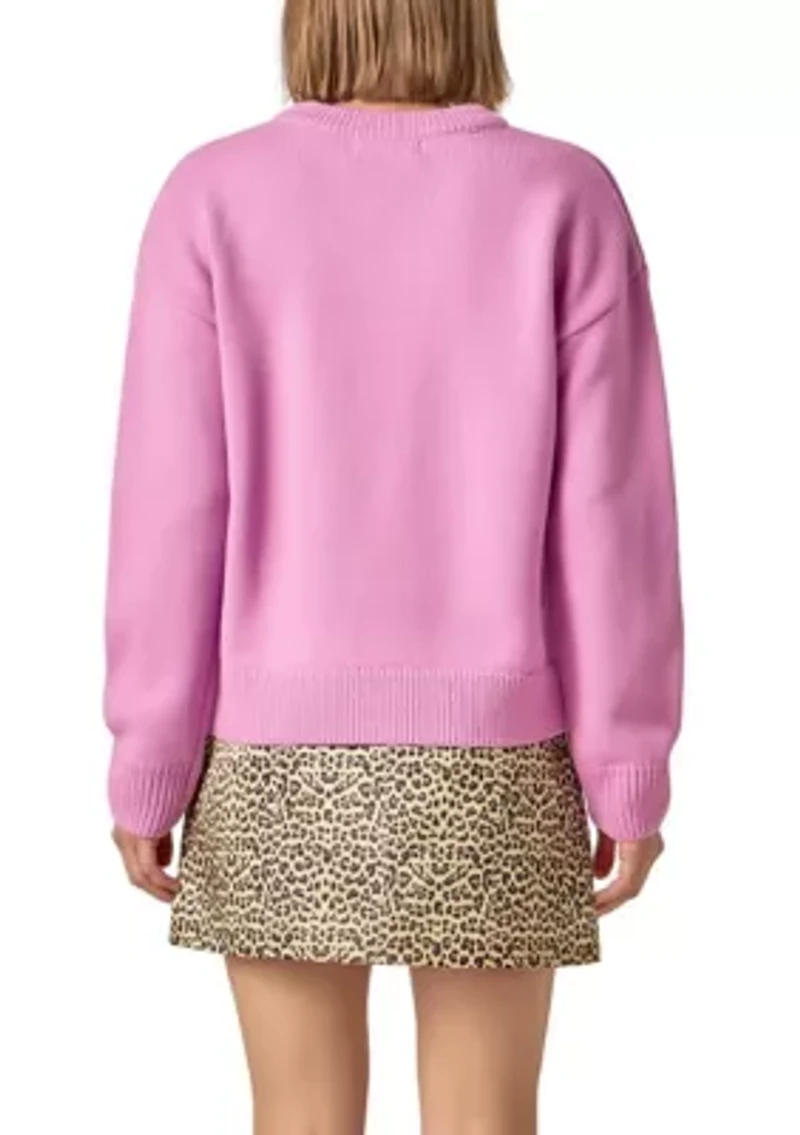 Glitter Lettering Sweater