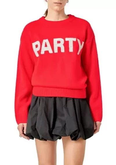 Glitter Lettering Sweater