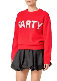 Glitter Lettering Sweater