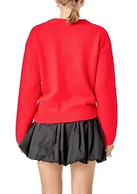 Glitter Lettering Sweater