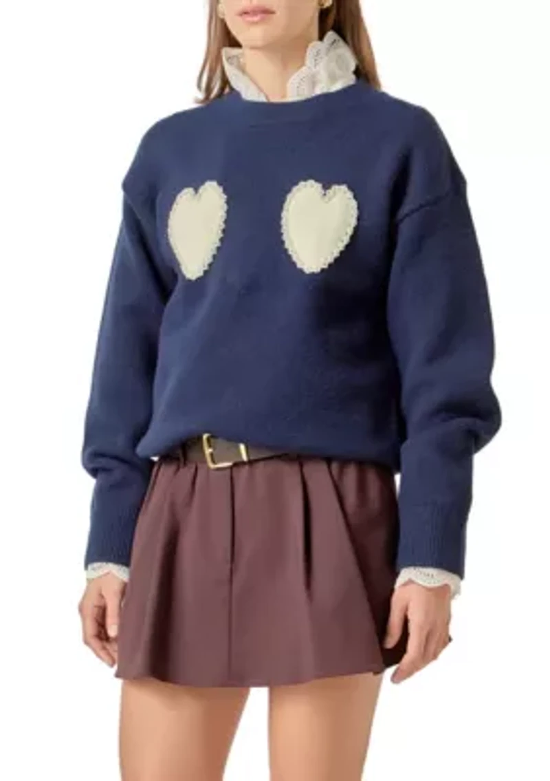 Pearl Heart Sweater