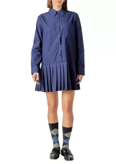 Colorblocked Shirt Dress