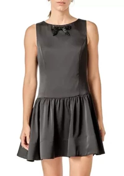 SATIN SLEEVELESS MINI DRESS