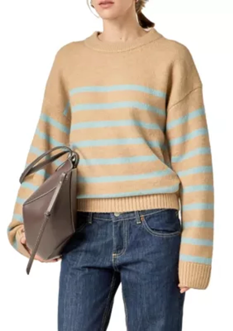 STRIPED CREW NECK SWEATER