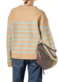 STRIPED CREW NECK SWEATER