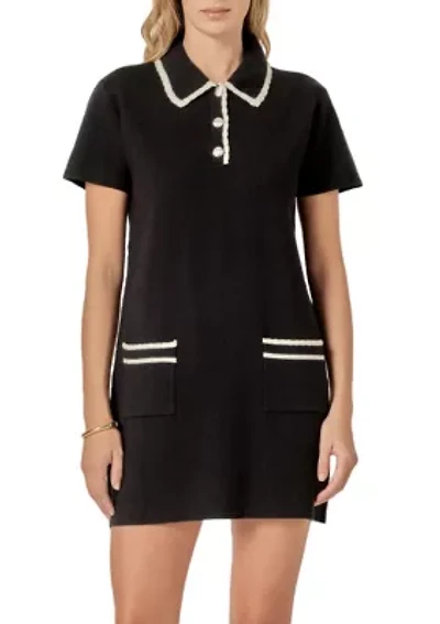 SCALLOP DETAILED MINI DRESS