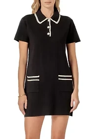 SCALLOP DETAILED MINI DRESS