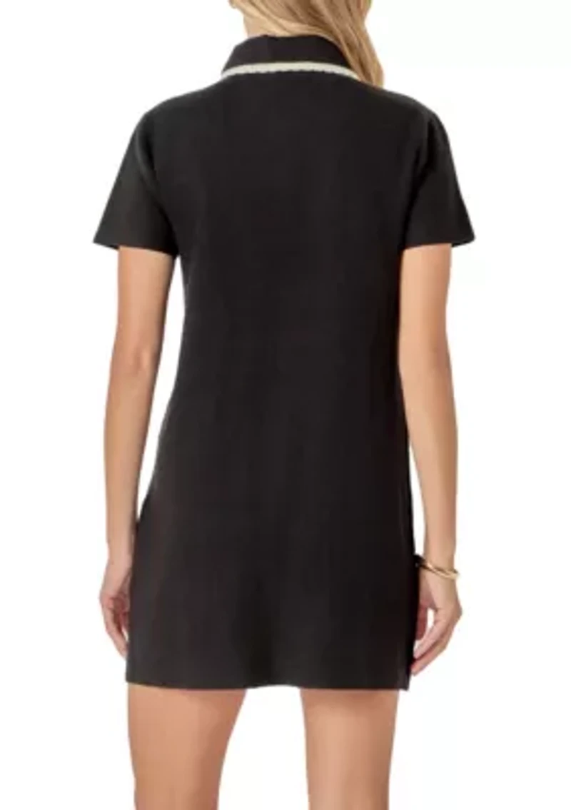 SCALLOP DETAILED MINI DRESS