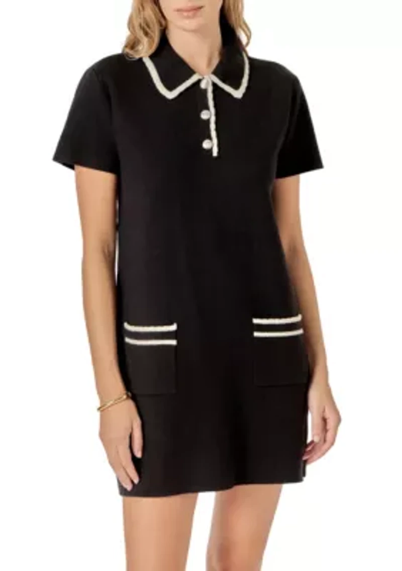 SCALLOP DETAILED MINI DRESS