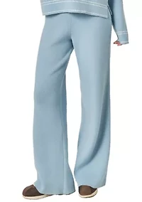 STITCH DETAILED KNIT LONG PANTS