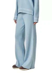 STITCH DETAILED KNIT LONG PANTS