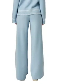 STITCH DETAILED KNIT LONG PANTS