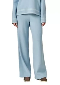 STITCH DETAILED KNIT LONG PANTS