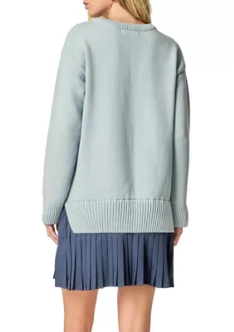 MIXED MEDIA PLEATED MINI DRESS