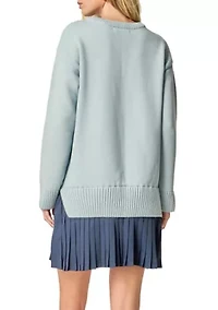 MIXED MEDIA PLEATED MINI DRESS