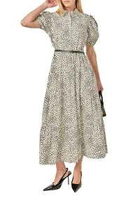 PRINT BUTTON UP MAXI DRESS