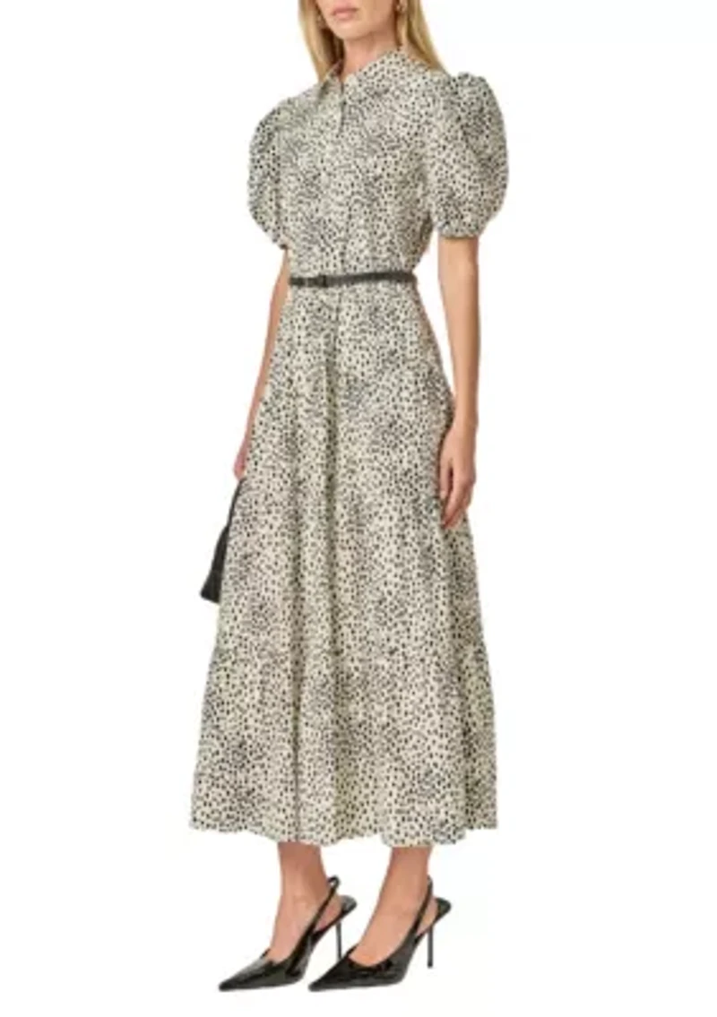 PRINT BUTTON UP MAXI DRESS