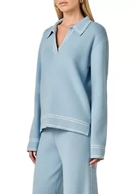 STITCH DETAILED POLO KNIT