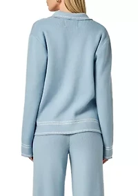 STITCH DETAILED POLO KNIT