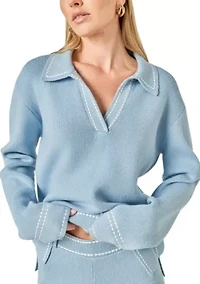 STITCH DETAILED POLO KNIT