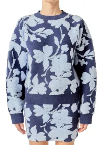 FUZZY FLOWER SWEATER