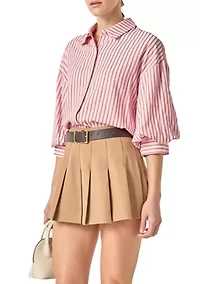 STRIPED BALLOON SLEEVE SHIRT