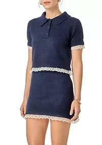 Scallop Detailed Knit Top