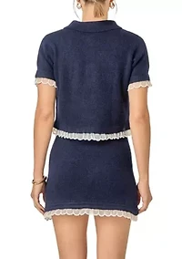 Scallop Detailed Knit Top