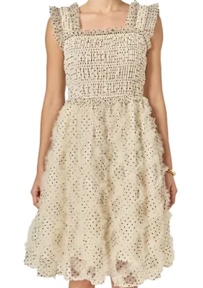 POLKA DOT SLEEVELESS MIDI DRESS