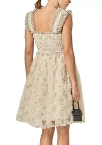 POLKA DOT SLEEVELESS MIDI DRESS