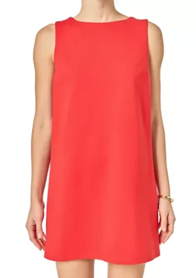 BOW DETAILED SLEEVELESS STRETCHY DRESS