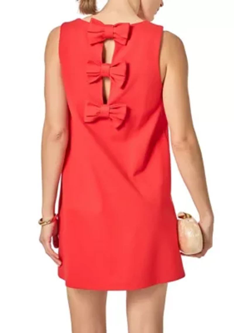 BOW DETAILED SLEEVELESS STRETCHY DRESS