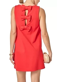 BOW DETAILED SLEEVELESS STRETCHY DRESS