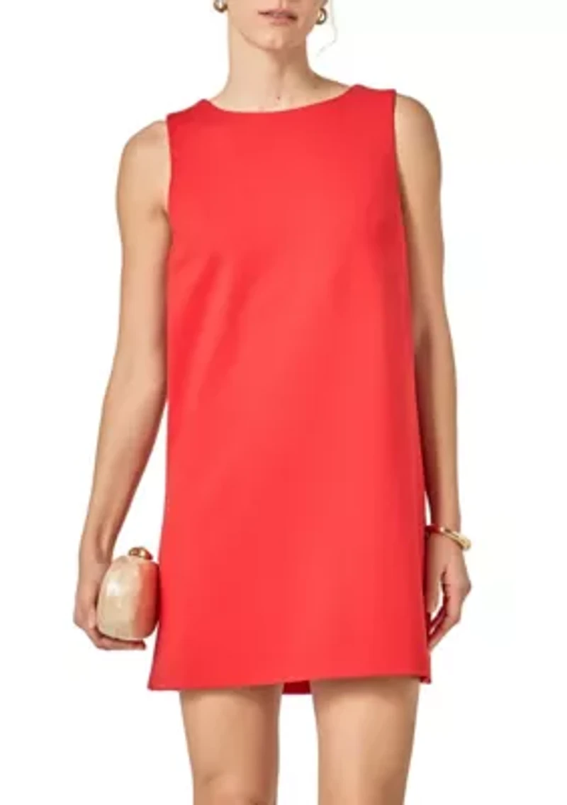 BOW DETAILED SLEEVELESS STRETCHY DRESS