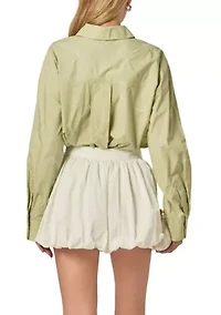 BOW EMBROIDERY SHIRT