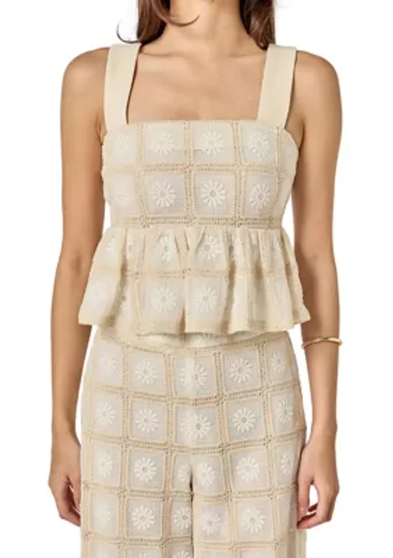 THE BRIA CROCHET SLEEVELESS TOP
