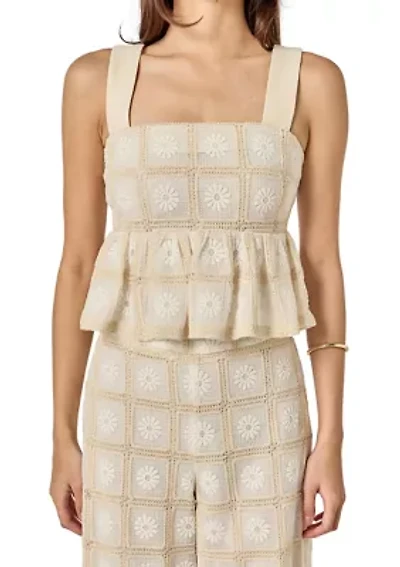 THE BRIA CROCHET SLEEVELESS TOP