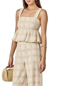 THE BRIA CROCHET SLEEVELESS TOP