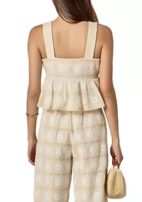 THE BRIA CROCHET SLEEVELESS TOP