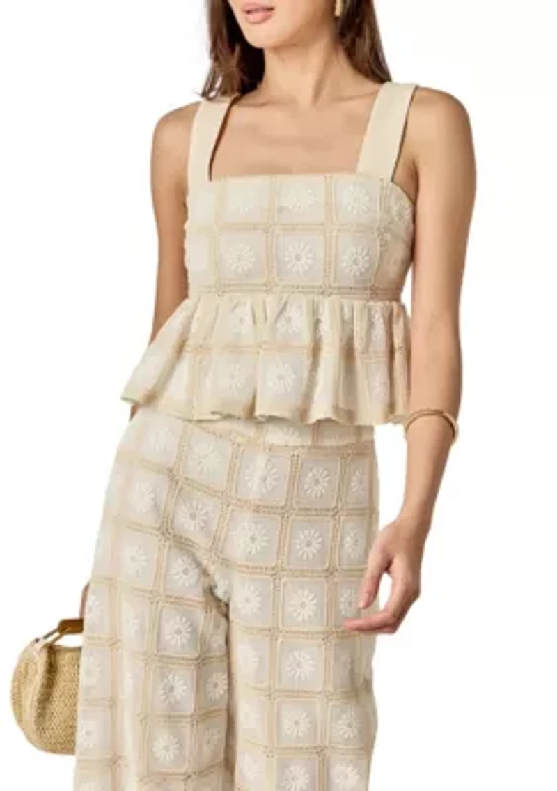 THE BRIA CROCHET SLEEVELESS TOP