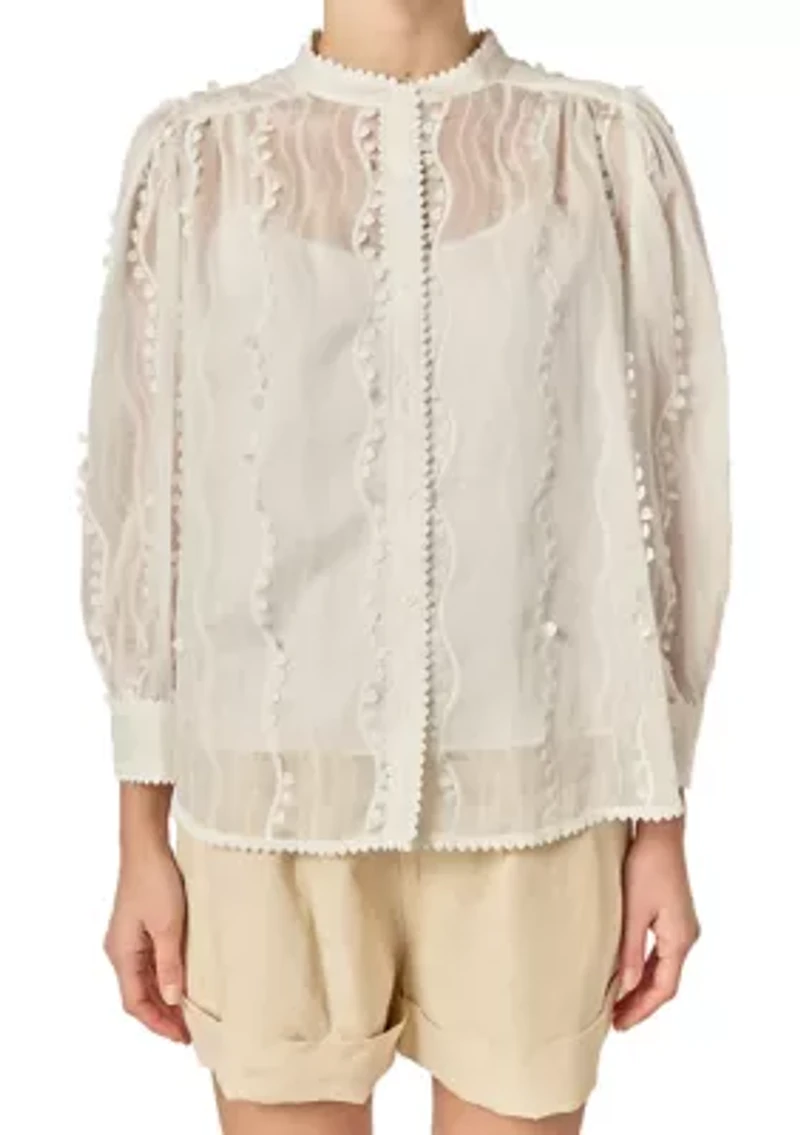 Heart Trim Blouse