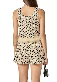 CROCHET LACE FEATHER TOP